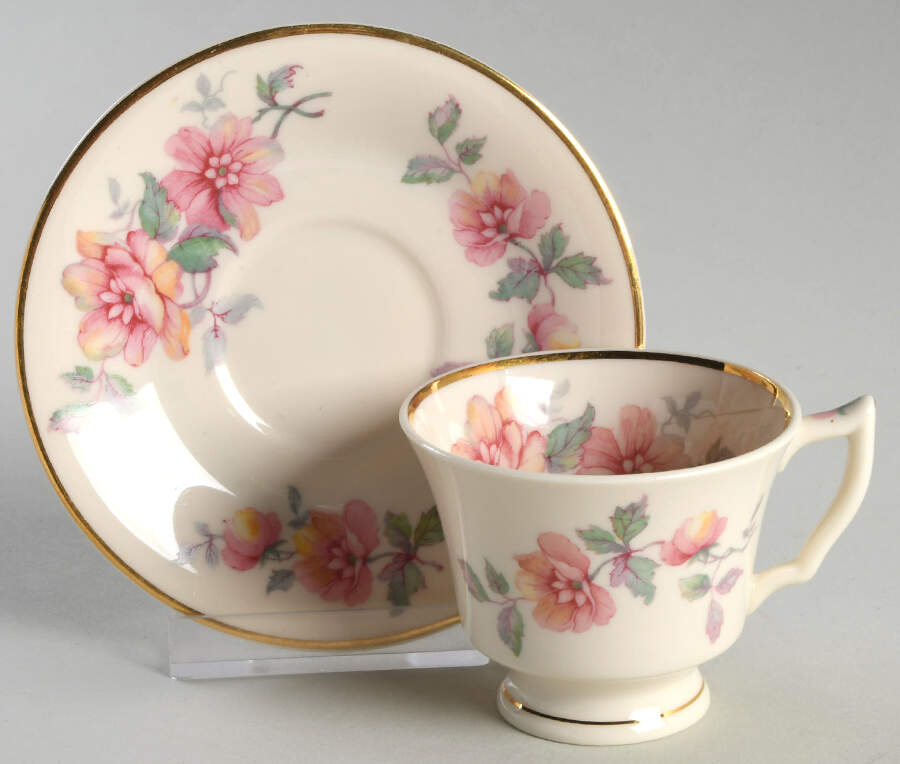 Elberta Footed Demitasse Cup & Saucer Set by Syracuse-1