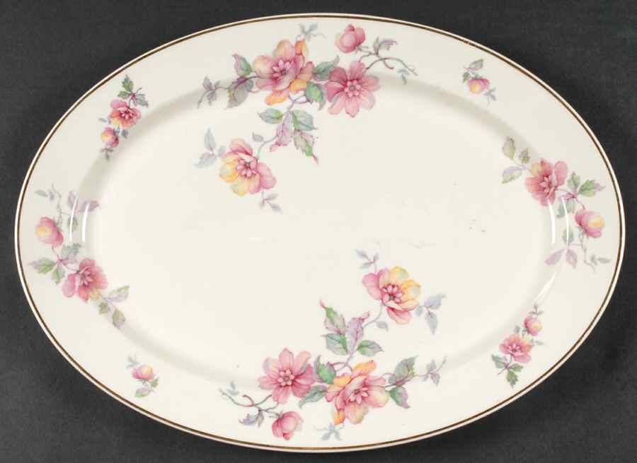 Elberta 14" Oval Serving Platter by Syracuse-1