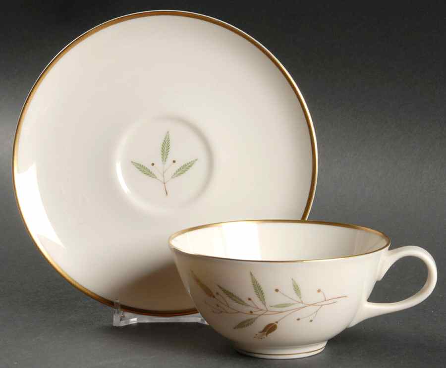 Elegance Flat Cup & Saucer Set by Syracuse-1