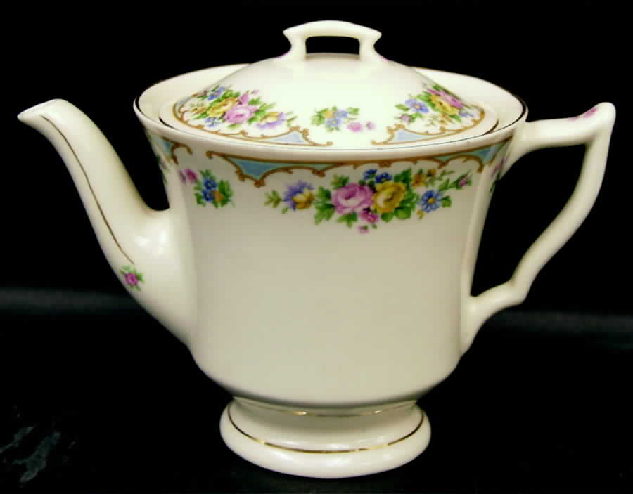 Ensley Blue Teapot & Lid by Syracuse-1