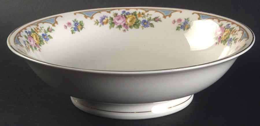 Ensley Blue 9" Round Vegetable Bowl by Syracuse-1