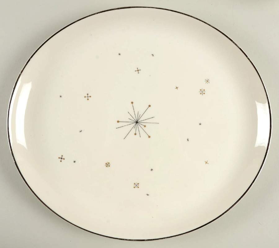 Evening Star 12" Oval Serving Platter by Syracuse-1