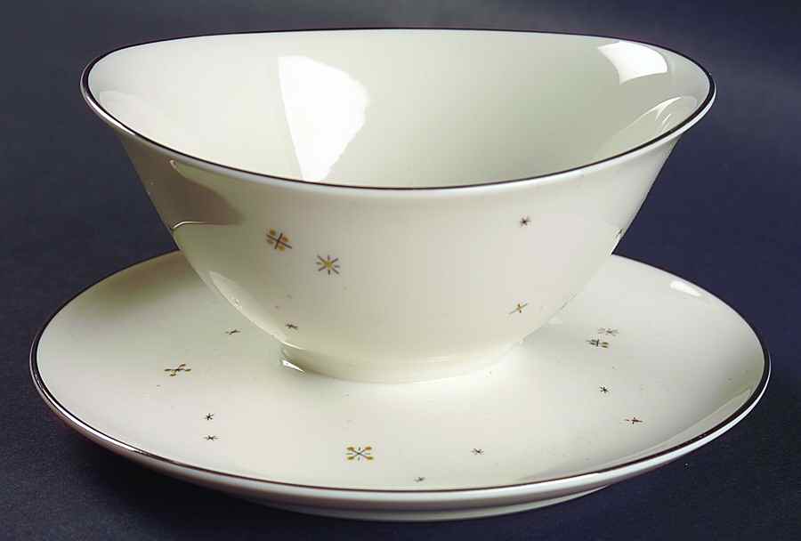 Evening Star Round Gravy Boat/Attached Underplate by Syracuse-1