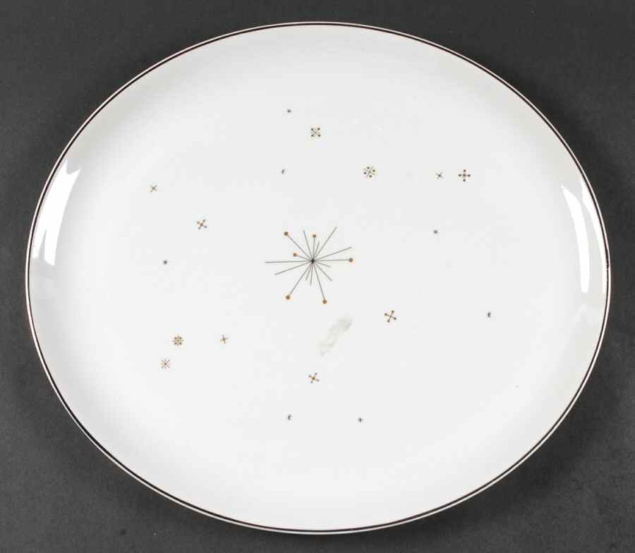 Evening Star 14" Oval Serving Platter by Syracuse-1