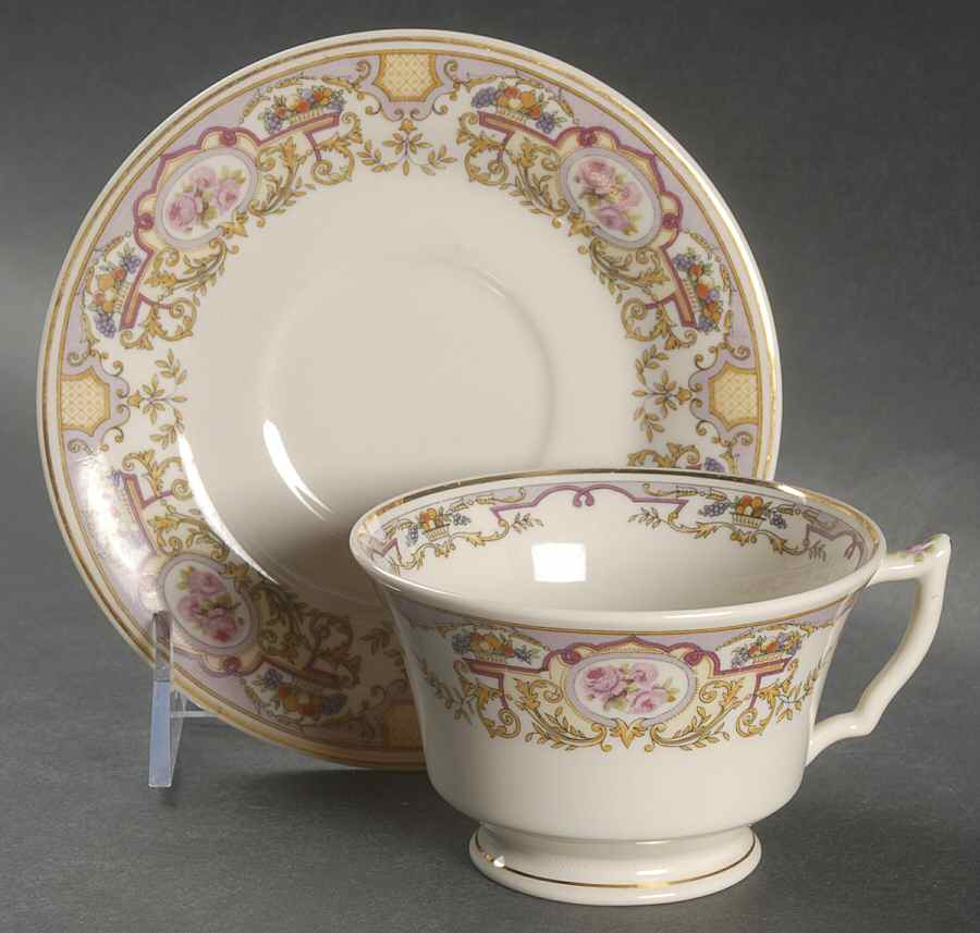 Fairburn Footed Cup & Saucer Set by Syracuse-1