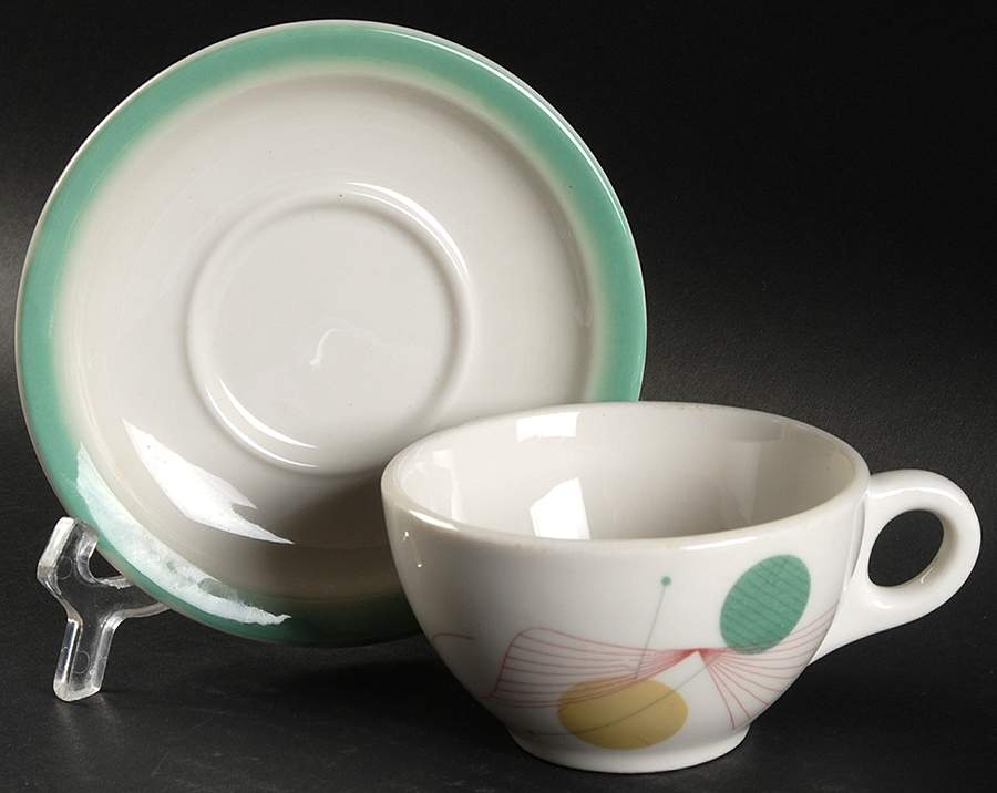 Fanfare Flat Cup & Saucer Set by Syracuse-1