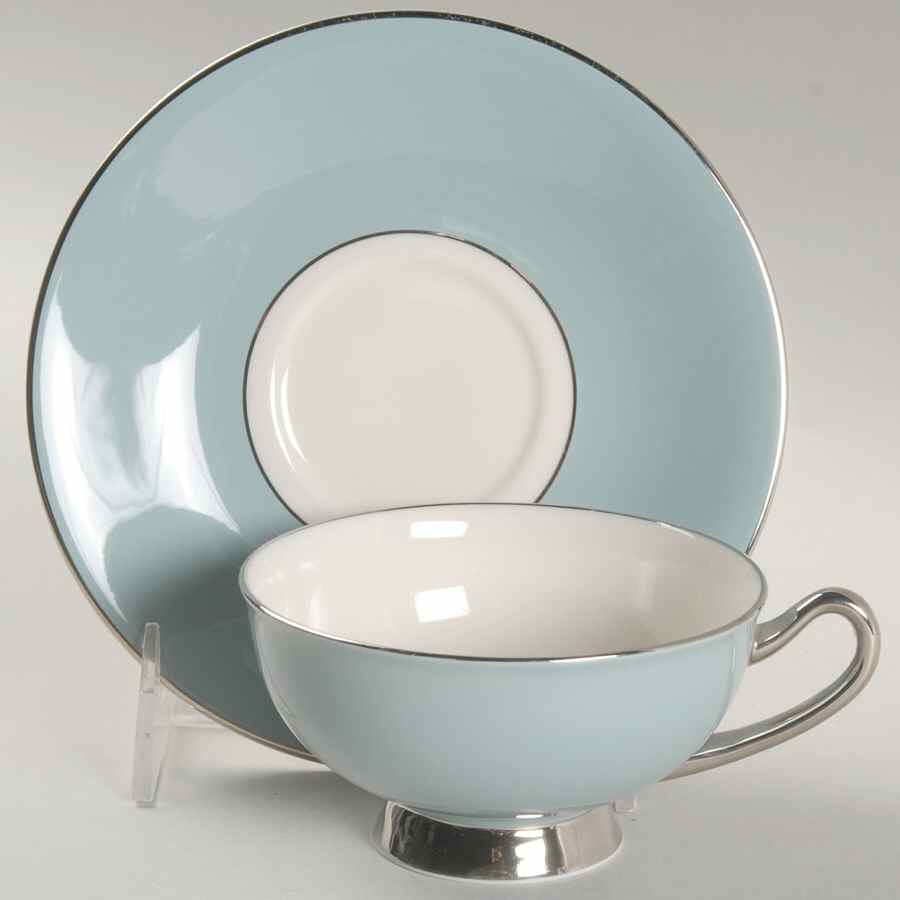 Fascination Footed Cup & Saucer Set by Syracuse-1