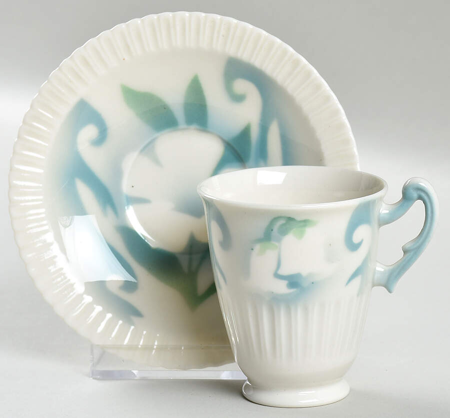 Floral Fantasy Footed Demitasse Cup & Saucer Set by Syracuse-1