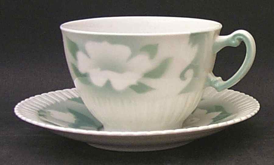 Floral Fantasy Flat Cup & Saucer Set by Syracuse-1