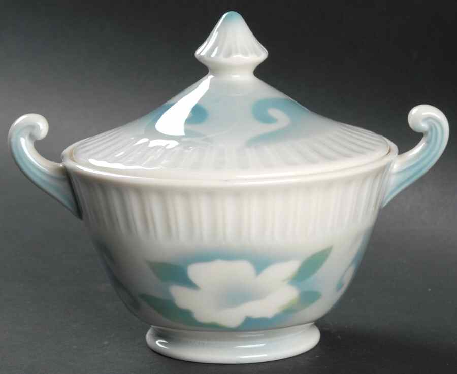 Floral Fantasy Sugar Bowl & Lid by Syracuse-1