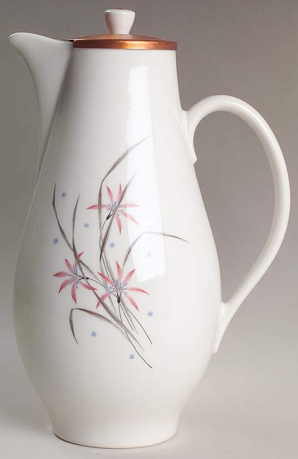 Flame Lily Coffee Pot & Copper Lid by Syracuse-1