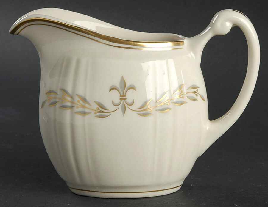 Fleur De Lis Grey Creamer by Syracuse-1