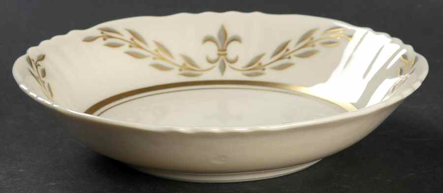 Fleur De Lis Grey Fruit/Dessert (Sauce) Bowl by Syracuse-1