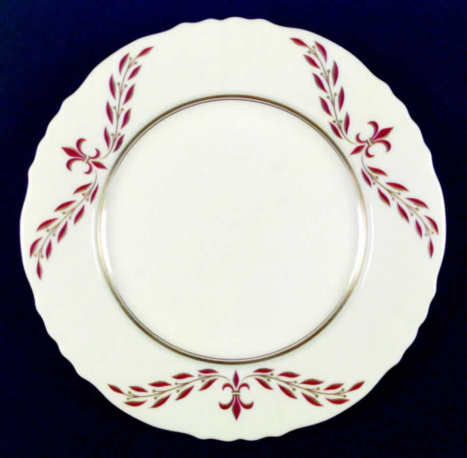 Fleur De Lis Maroon Dinner Plate by Syracuse-1