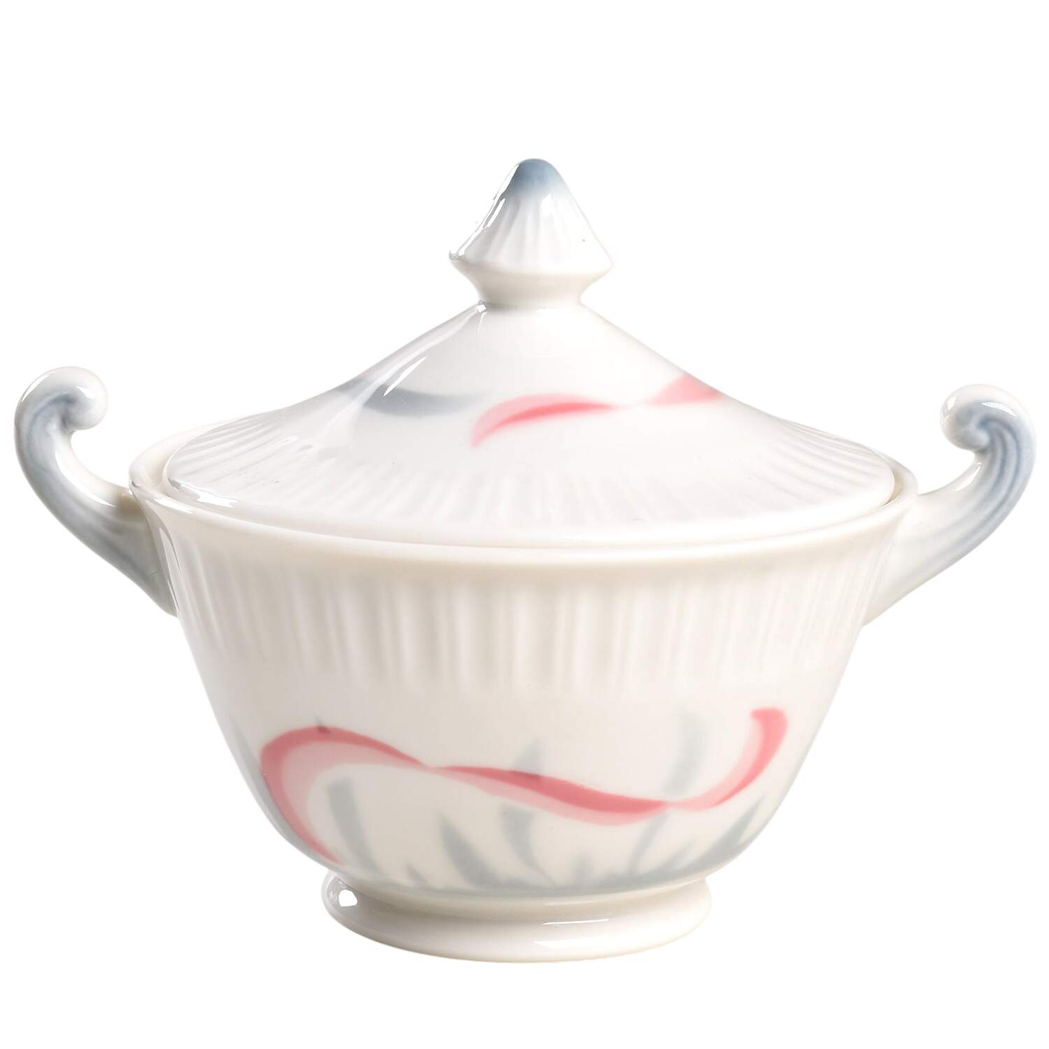 Flamingo Reeds Sugar Bowl & Lid by Syracuse-1