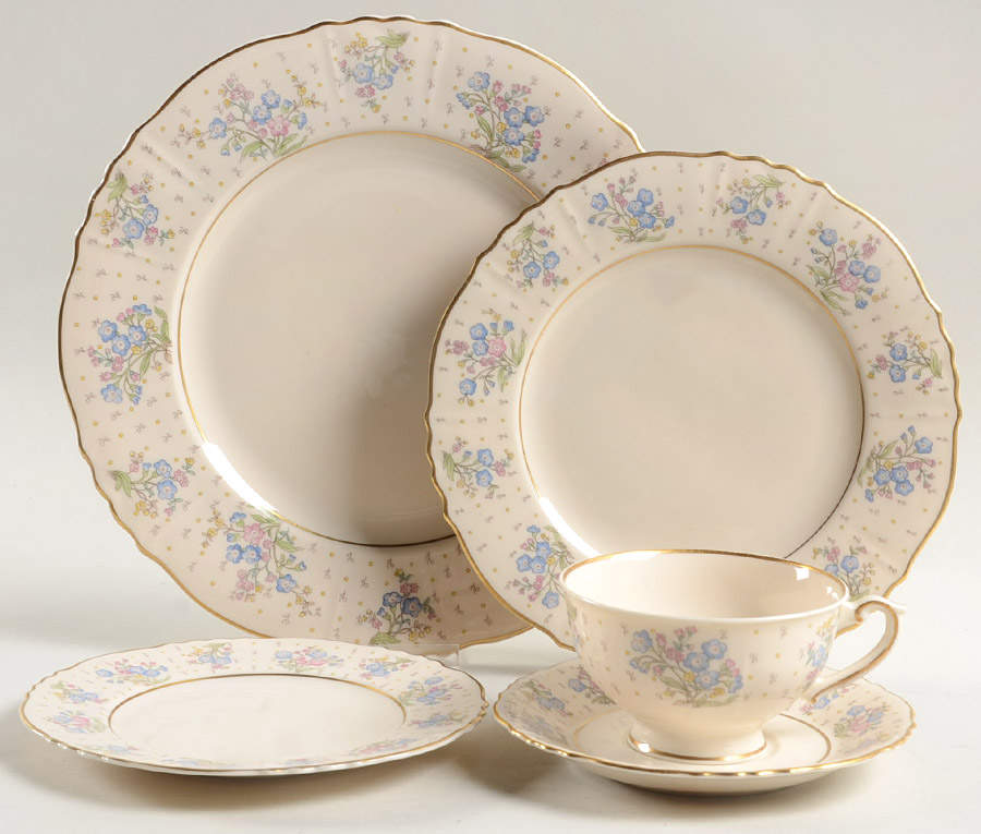 Forget Me Not 5 Piece Place Setting by Syracuse-1