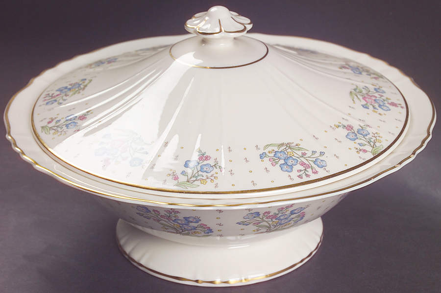 Forget Me Not Round Covered Vegetable by Syracuse-1