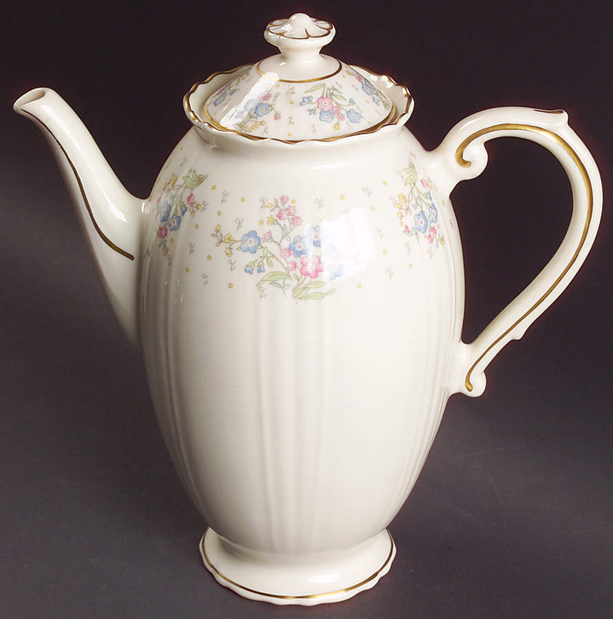 Forget Me Not Coffee Pot & Lid by Syracuse-1
