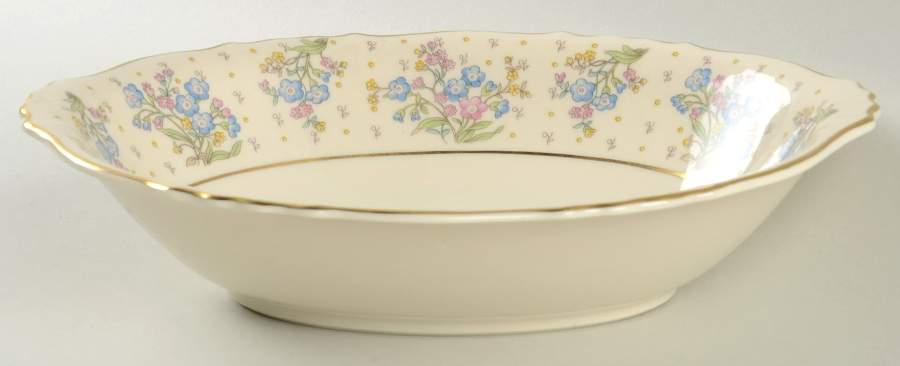 Forget Me Not 9" Oval Vegetable Bowl by Syracuse-1