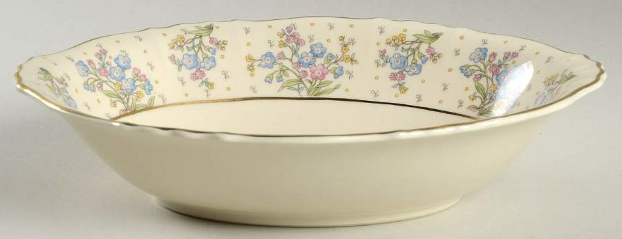 Forget Me Not 9" Oval Vegetable Bowl by Syracuse-1