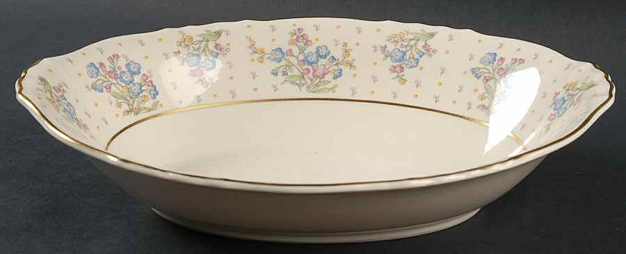 Forget Me Not 10" Oval Vegetable Bowl by Syracuse-1