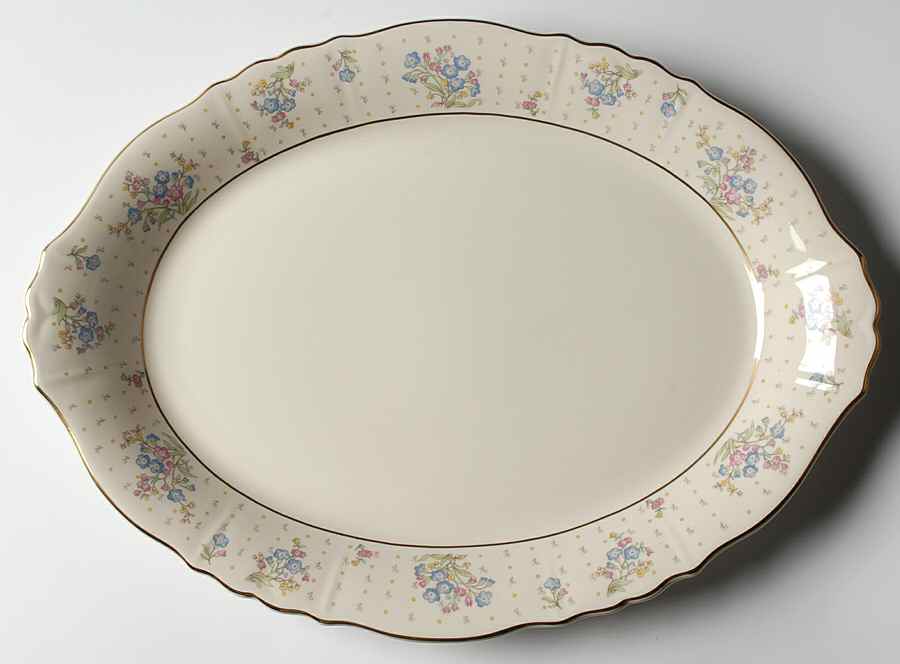 Forget Me Not 16" Oval Serving Platter by Syracuse-1