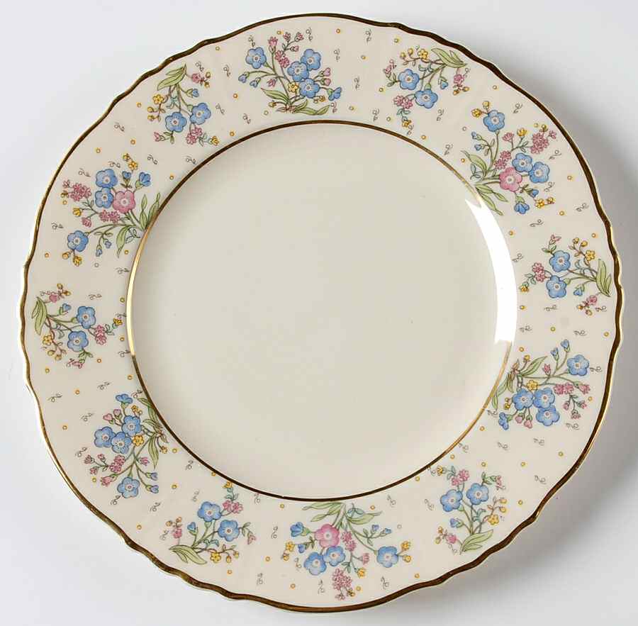 Forget Me Not Dessert/Pie Plate by Syracuse-1