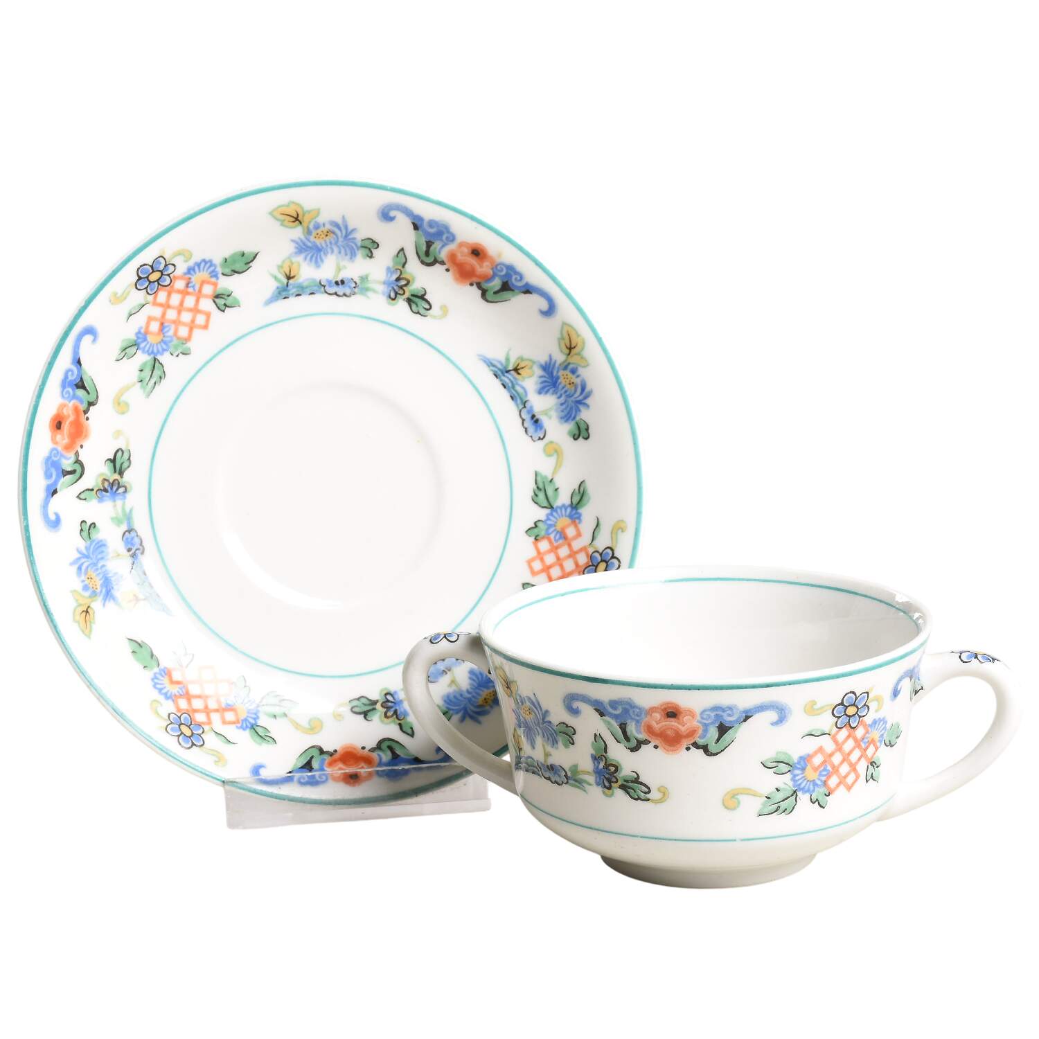Fusan Flat Bouillon Cup & Saucer by Syracuse-1