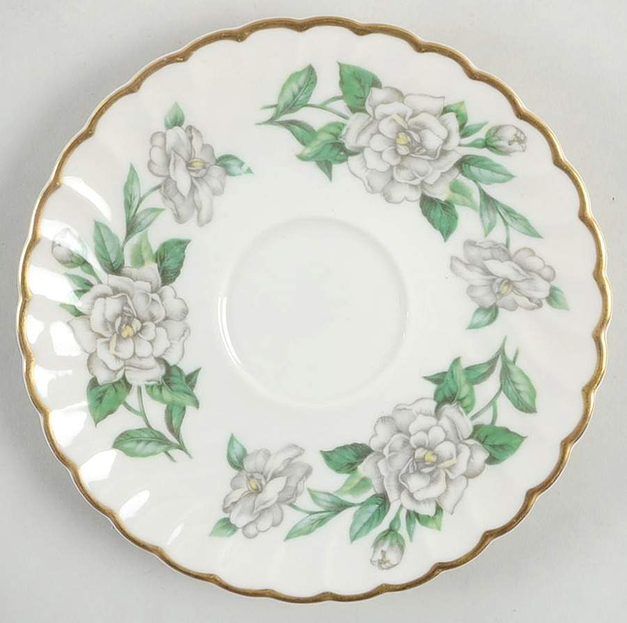 Gardenia (White Flowers) Saucer by Syracuse-1