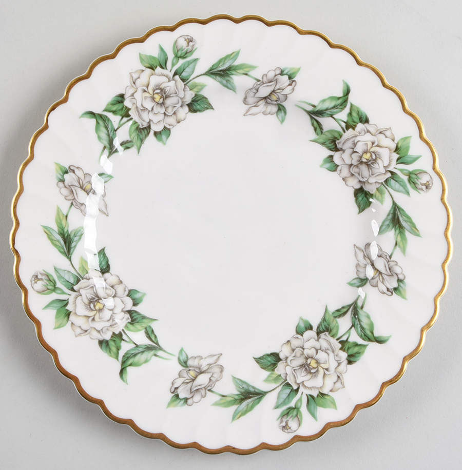 Gardenia (White Flowers) Salad Plate by Syracuse-1