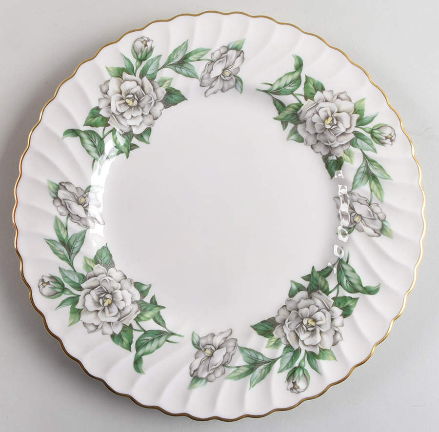 Gardenia (White Flowers) Dinner Plate by Syracuse-1