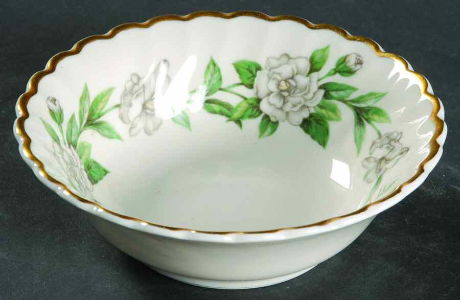 Gardenia (White Flowers) Fruit/Dessert (Sauce) Bowl by Syracuse-1