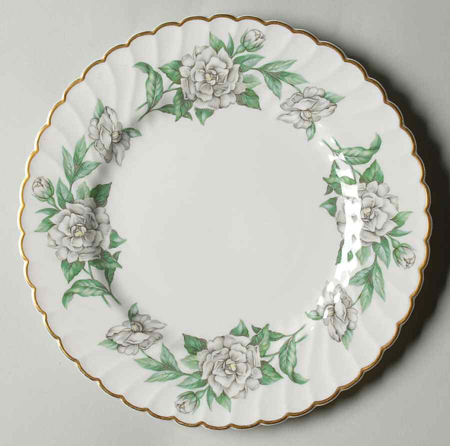 Gardenia (White Flowers) Luncheon Plate by Syracuse-1
