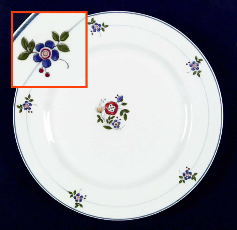 Gardena (Blue Trim) Dinner Plate by Syracuse-1