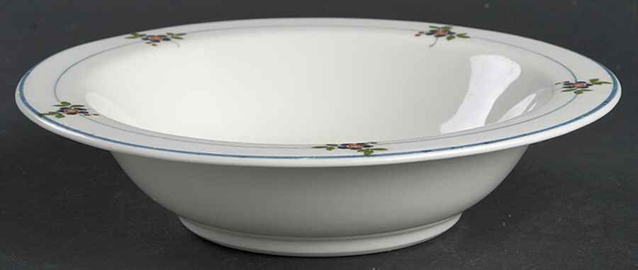Gardena (Blue Trim) Rim Cereal Bowl by Syracuse-1