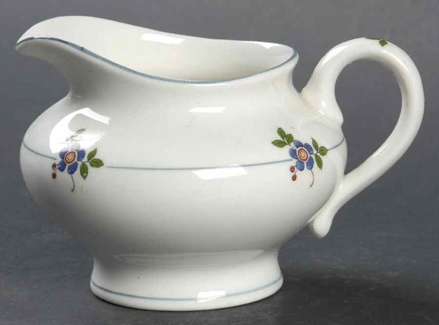 Gardena (Blue Trim) Mini Creamer by Syracuse-1