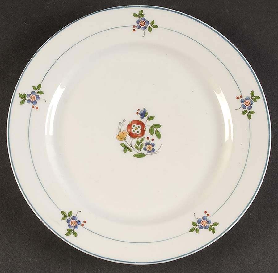 Gardena (Blue Trim) Luncheon Plate by Syracuse-1