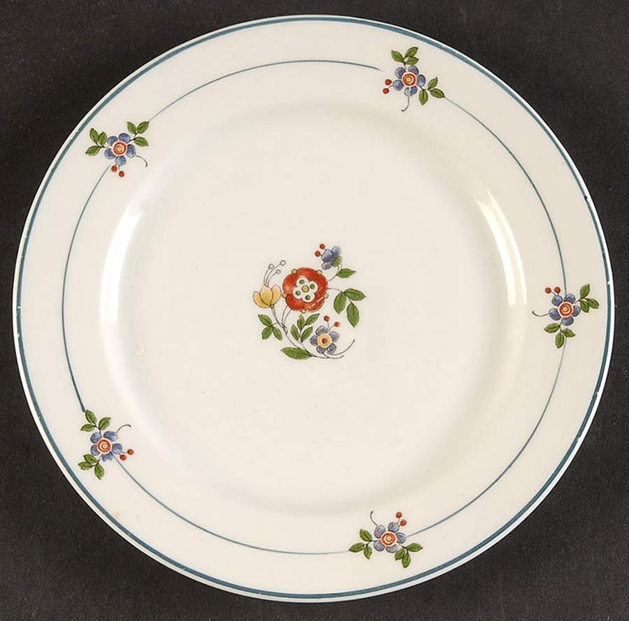 Gardena (Blue Trim) Bread & Butter Plate by Syracuse-1