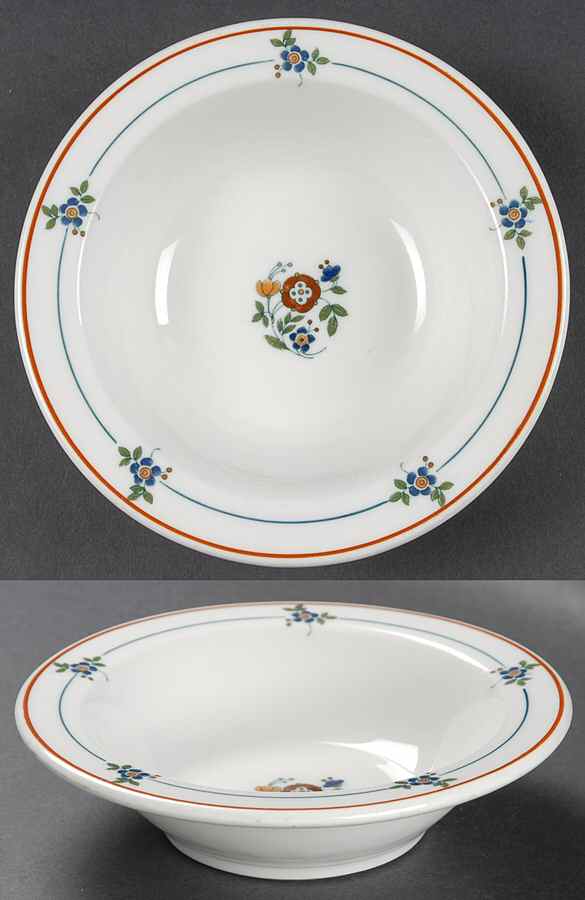 Gardena (Rust Trim) Rim Cereal Bowl by Syracuse-1