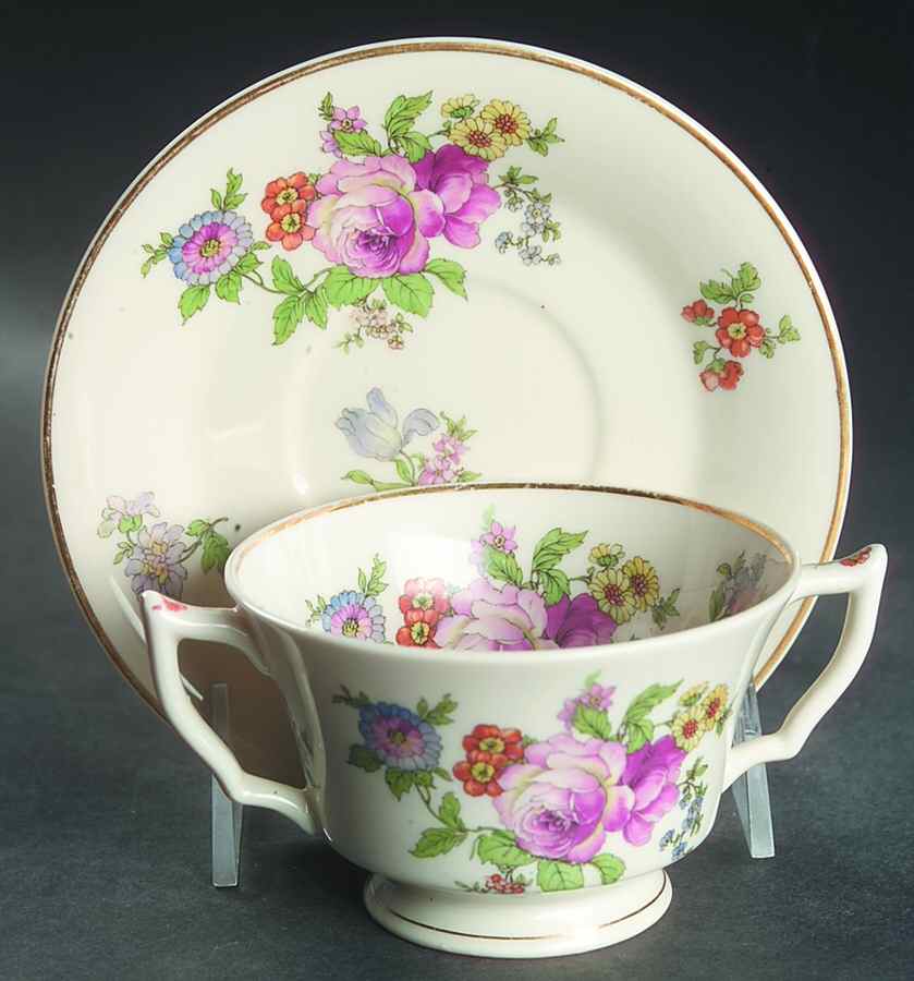 Glenwood Footed Bouillon Cup & Saucer by Syracuse-1