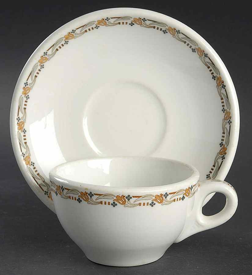 Glendale Flat Cup & Saucer Set by Syracuse-1