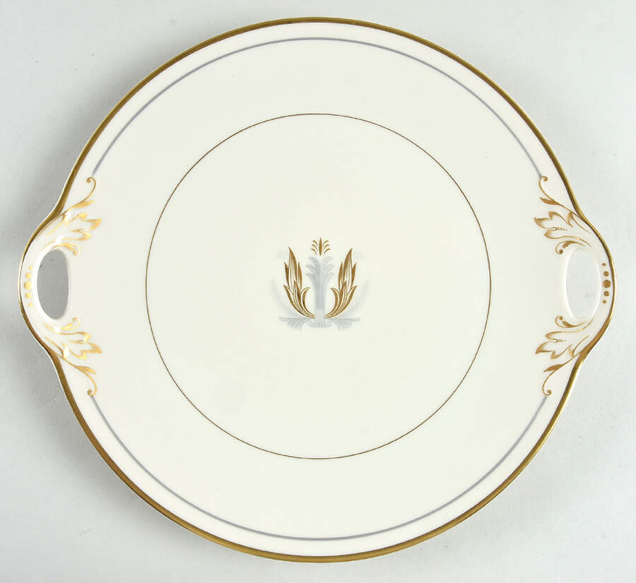 Governor Clinton Handled Cake Plate by Syracuse-1