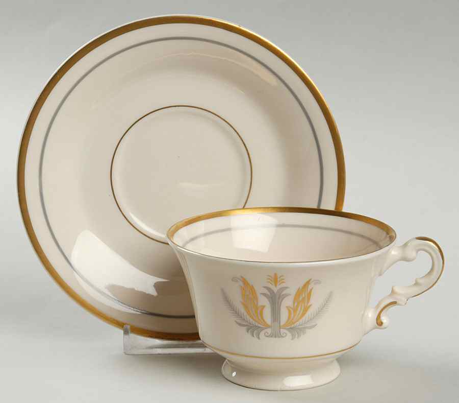 Governor Clinton Footed Cup & Saucer Set by Syracuse-1