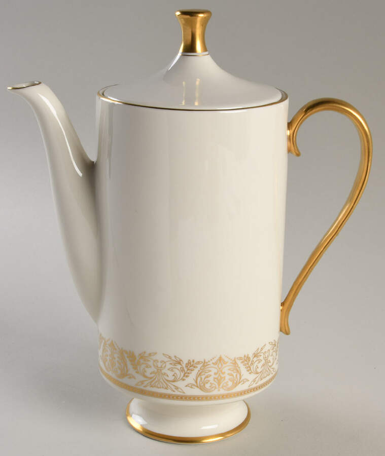Gold Riviera Coffee Pot & Lid by Syracuse-1