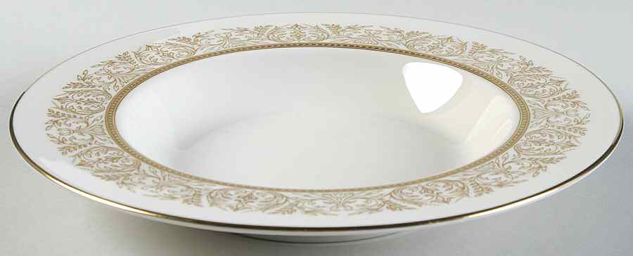 Gold Riviera Rim Soup Bowl by Syracuse-1