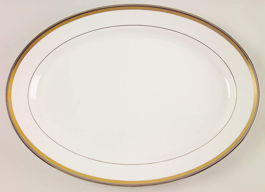Grace 16" Oval Serving Platter by Syracuse-1