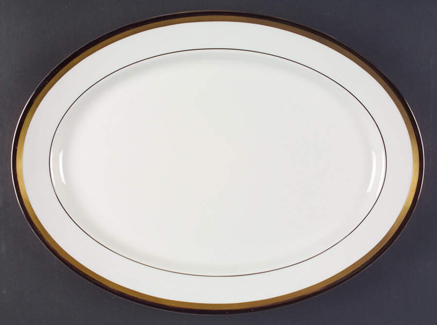 Grace 14" Oval Serving Platter by Syracuse-1
