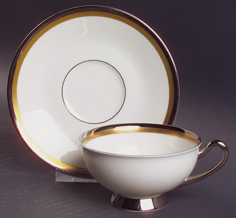 Grace Footed Cup & Saucer Set by Syracuse-1