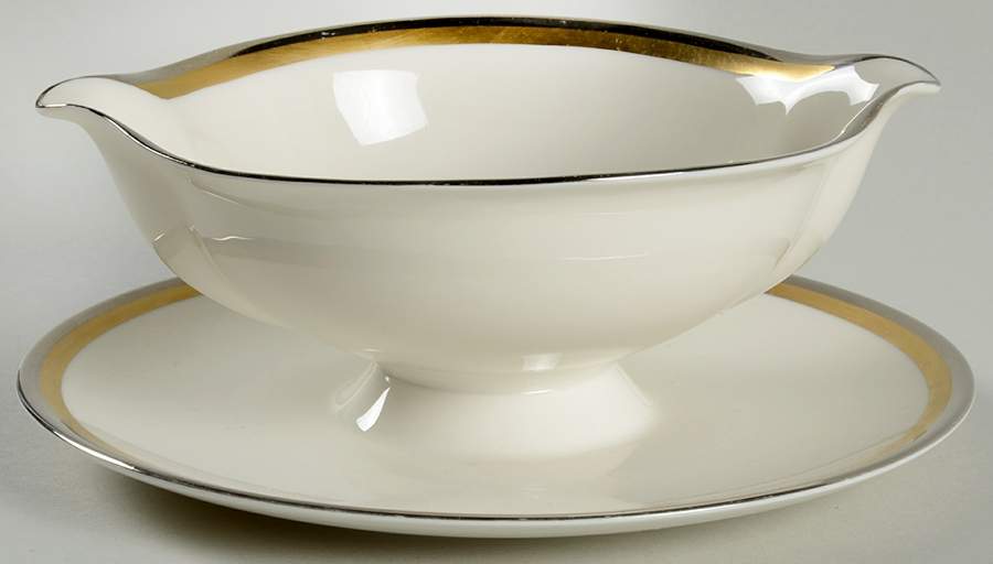 Grace Gravy Boat with Attached Underplate by Syracuse-1