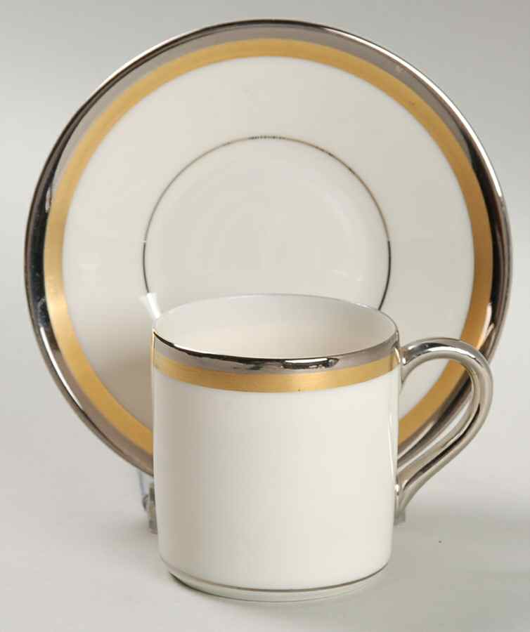 Grace Flat Demitasse Cup & Saucer Set by Syracuse-1